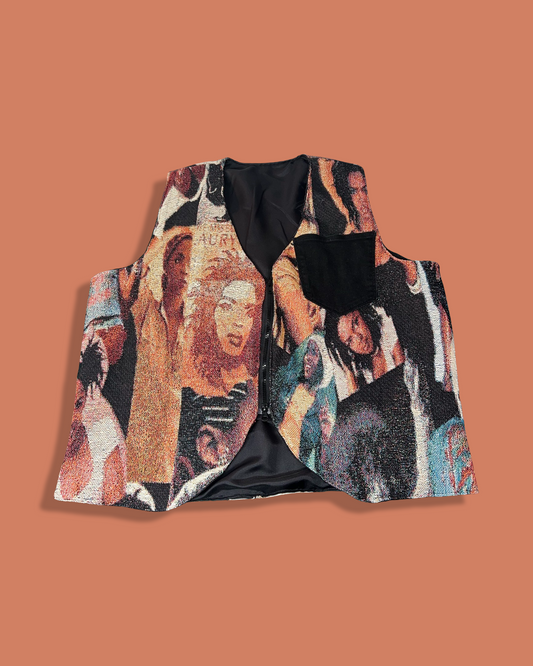 Lauryn Hill tapestry vest (L)