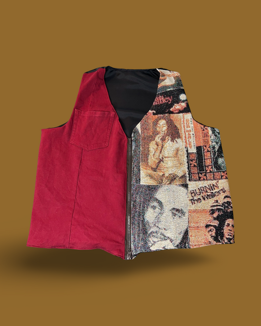 Bob Marley tapestry vest (L)