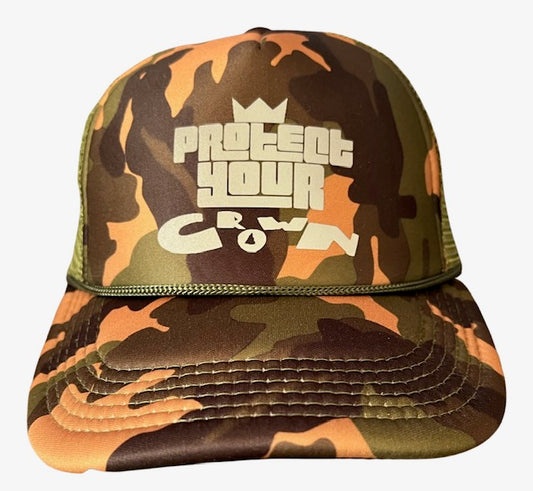 Protect Your Crown Camouflage foam trucker hat