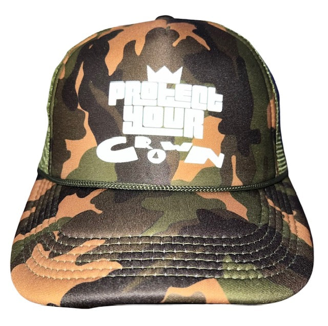 Protect Your Crown Camouflage foam trucker hat