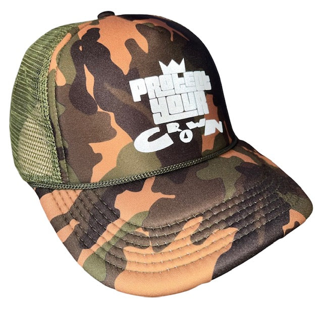 Protect Your Crown Camouflage foam trucker hat