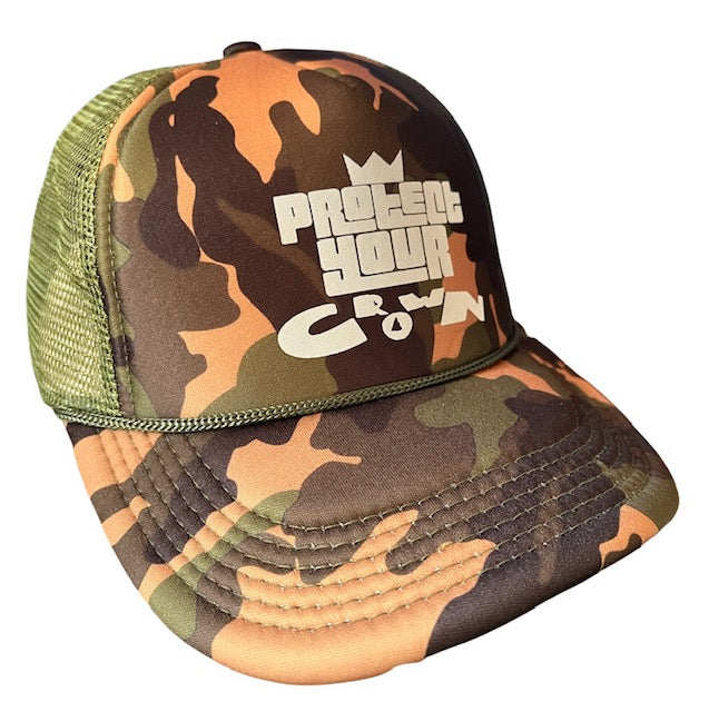 Protect Your Crown Camouflage foam trucker hat