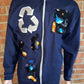 Galaxy Recycle Navy Blue Bomber Jacket (1 of 1)