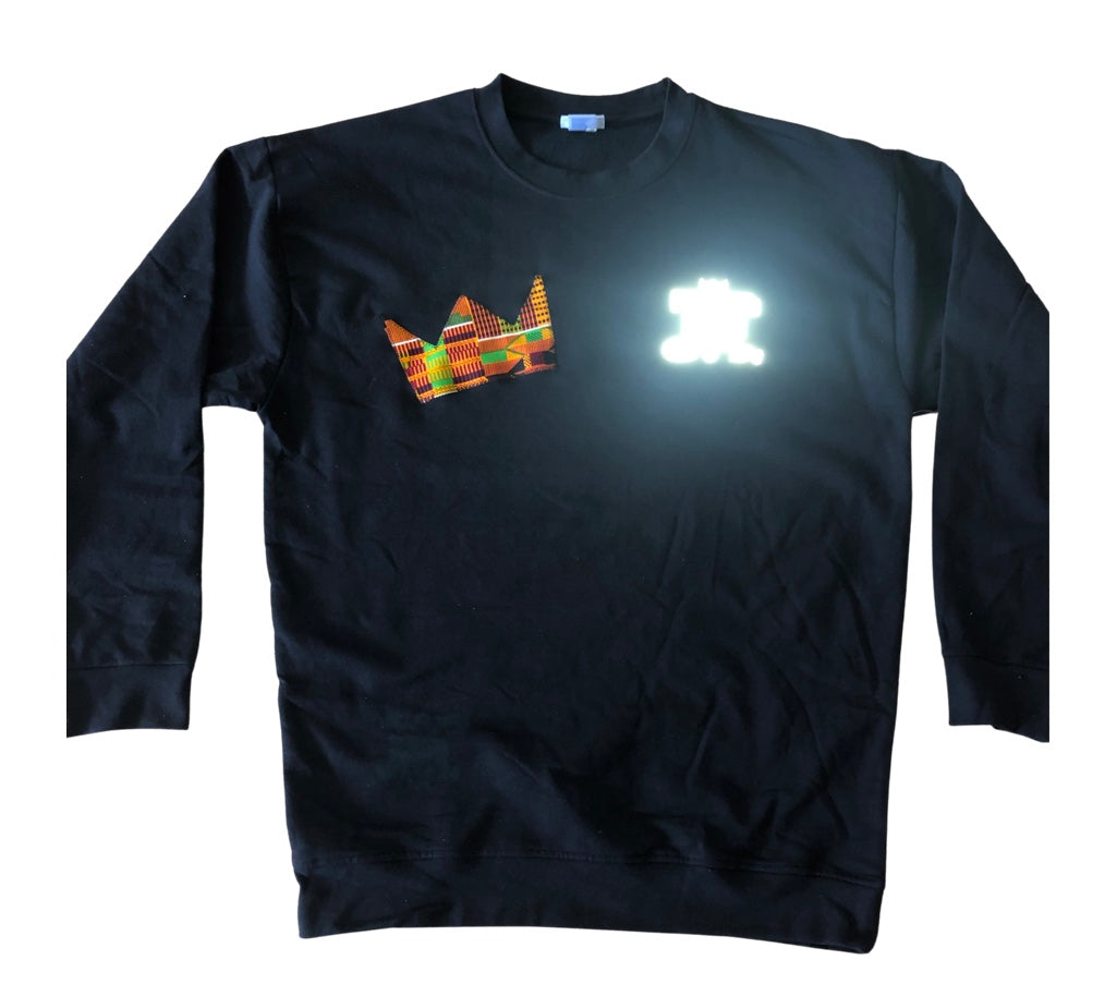 Protect Your Crown light reflective long sleeve black shirt