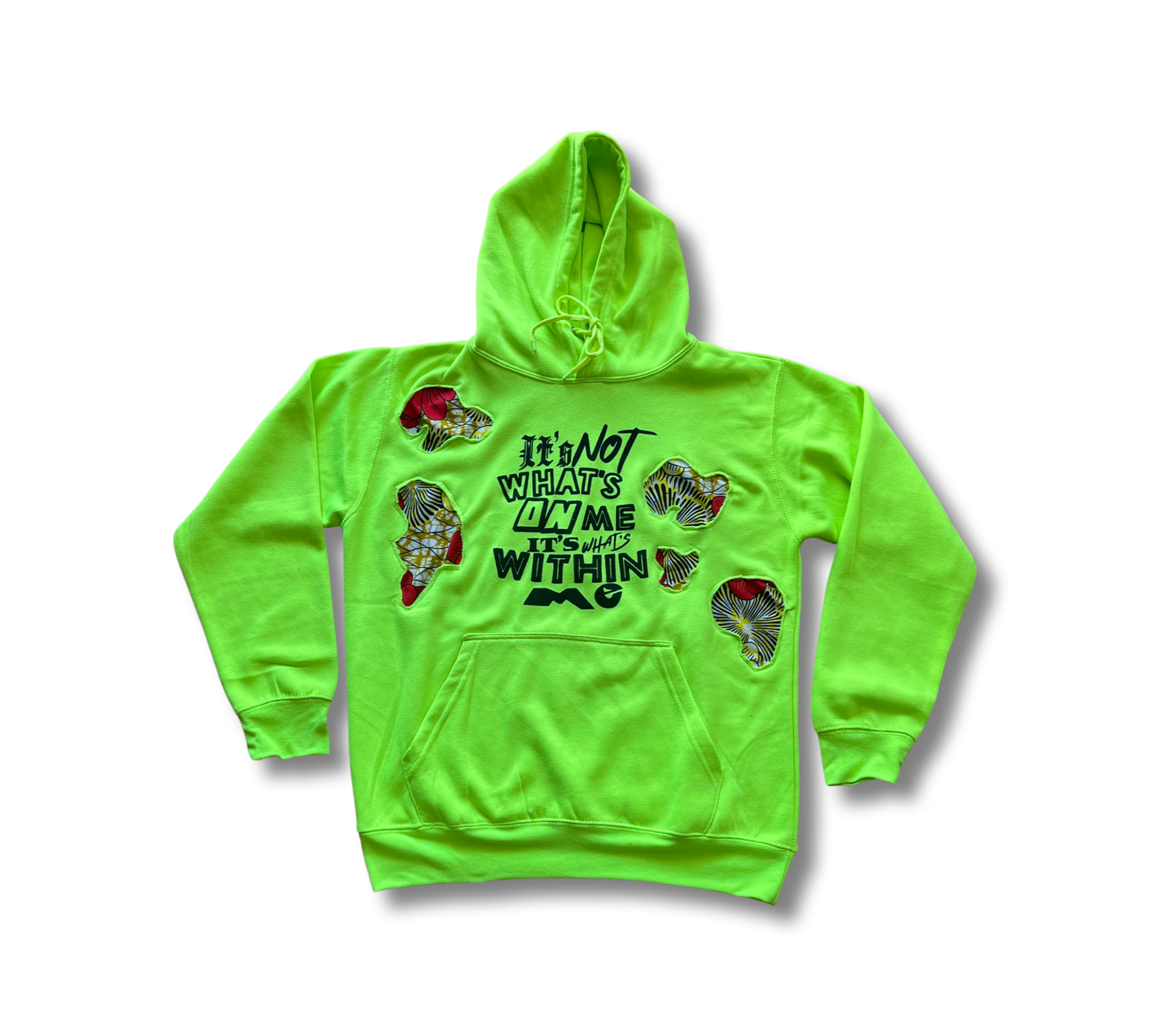 Neon Camouflage Kente Hoodie (1 of 1)