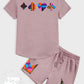 Deck Of Cards Tee And Crowns Shorts Set