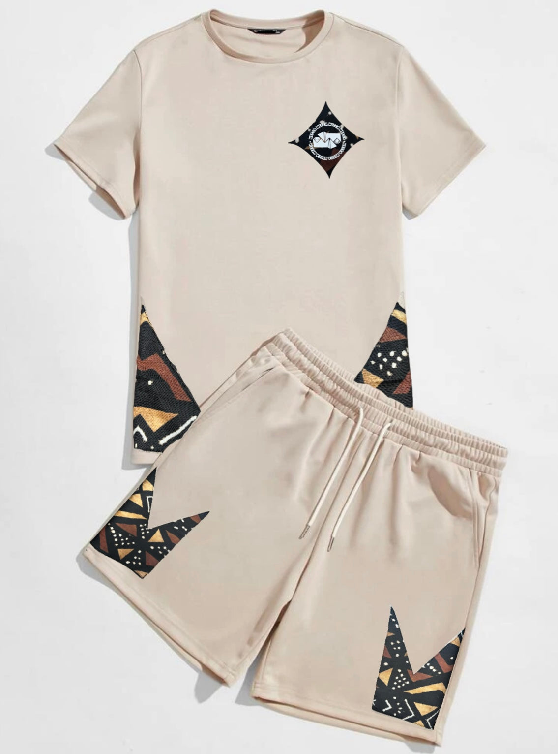 MECCA Diamond Tee And Crowns Shorts Set