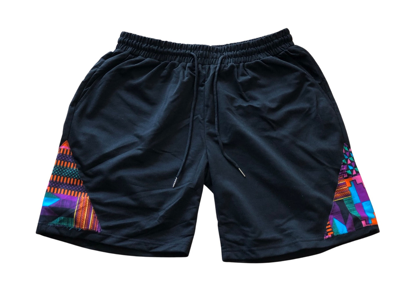 Pyramid Kente drawstring shorts