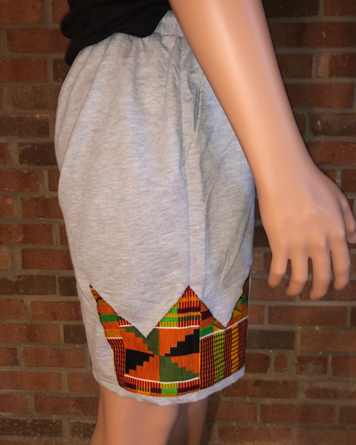 Crowns and Pyramids drawstring shorts