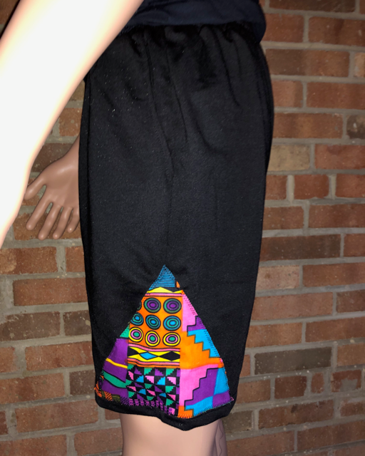 Crowns and Pyramids drawstring shorts